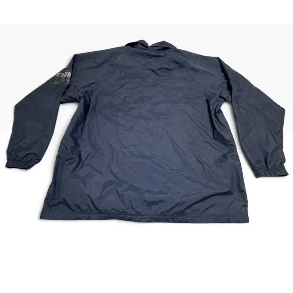 VTG NWT Nike Gray Tag XL Dark Navy Blue Full Zip Mesh Lined Windbreaker Jacket